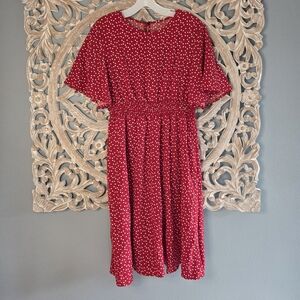 Valentine Date Night Red Heart Dress Size L